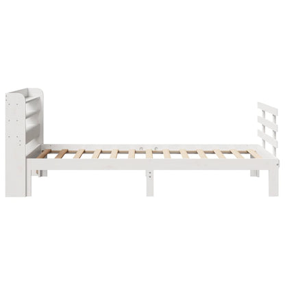 Bed Frame with Headboard without Mattress White 75x190 cm Small Single