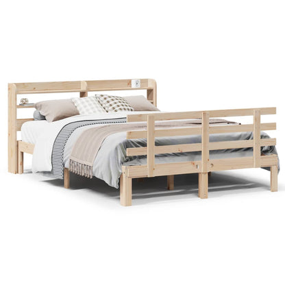 Bed Frame with Headboard without Mattress 140x190 cm