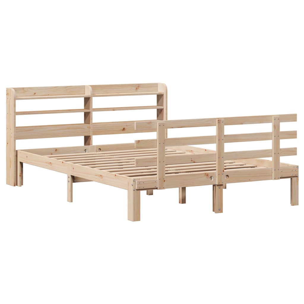 Bed Frame with Headboard without Mattress 140x190 cm