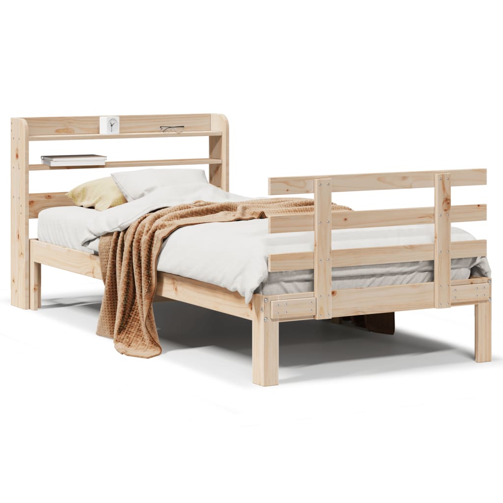 Bed Frame with Headboard without Mattress 90x200 cm