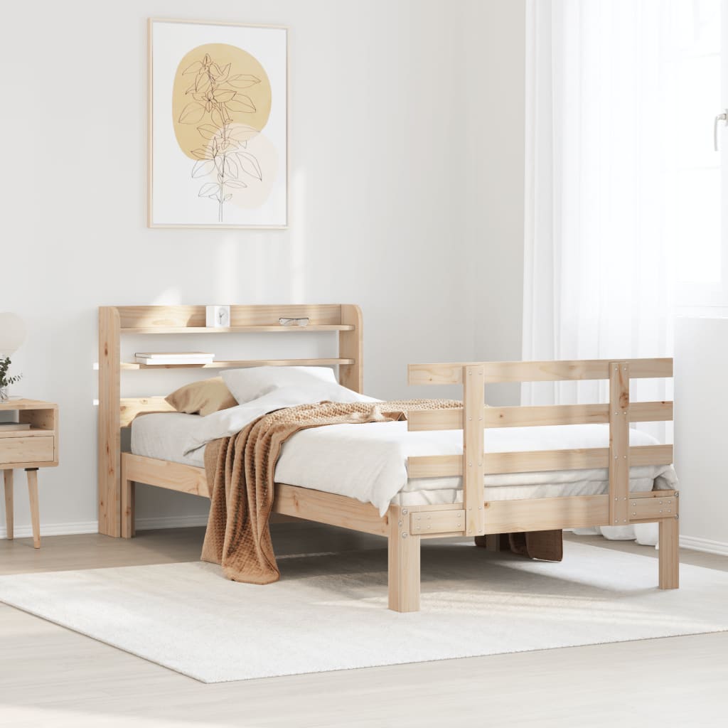 Bed Frame with Headboard without Mattress 90x200 cm