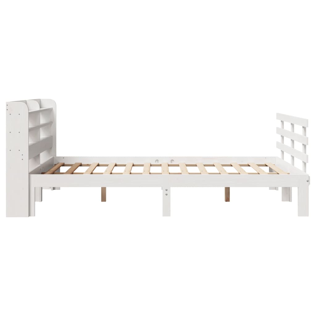 Bed Frame with Headboard without Mattress White 160x200 cm