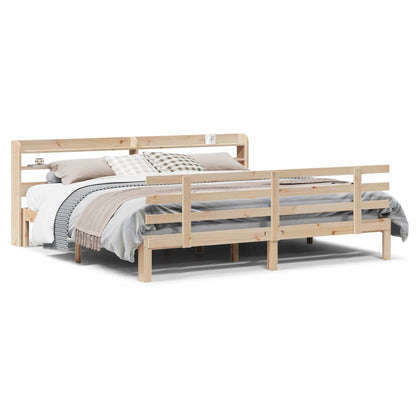 Bed Frame with Headboard without Mattress 180x200 cm Super King