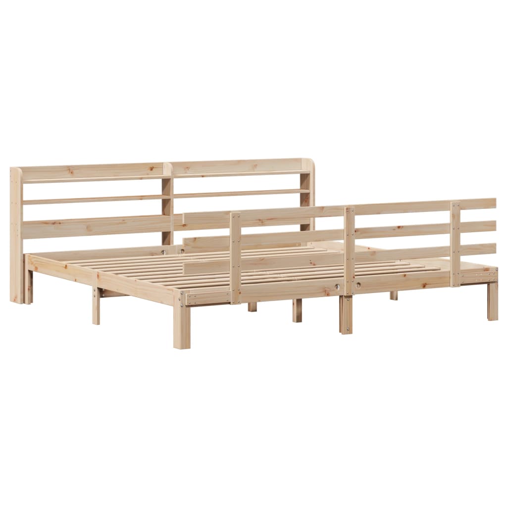 Bed Frame with Headboard without Mattress 180x200 cm Super King