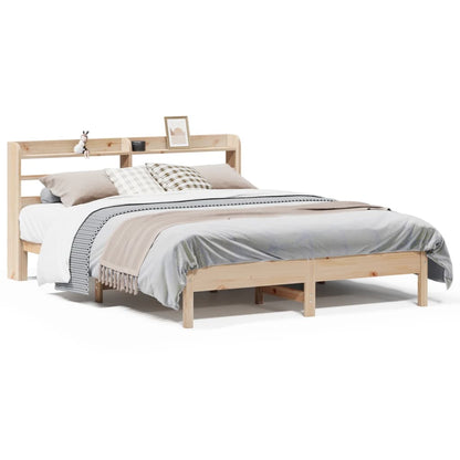 Bed Frame with Headboard 150x200 cm King Size Solid Wood Pine