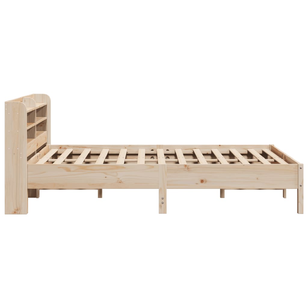 Bed Frame with Headboard 150x200 cm King Size Solid Wood Pine