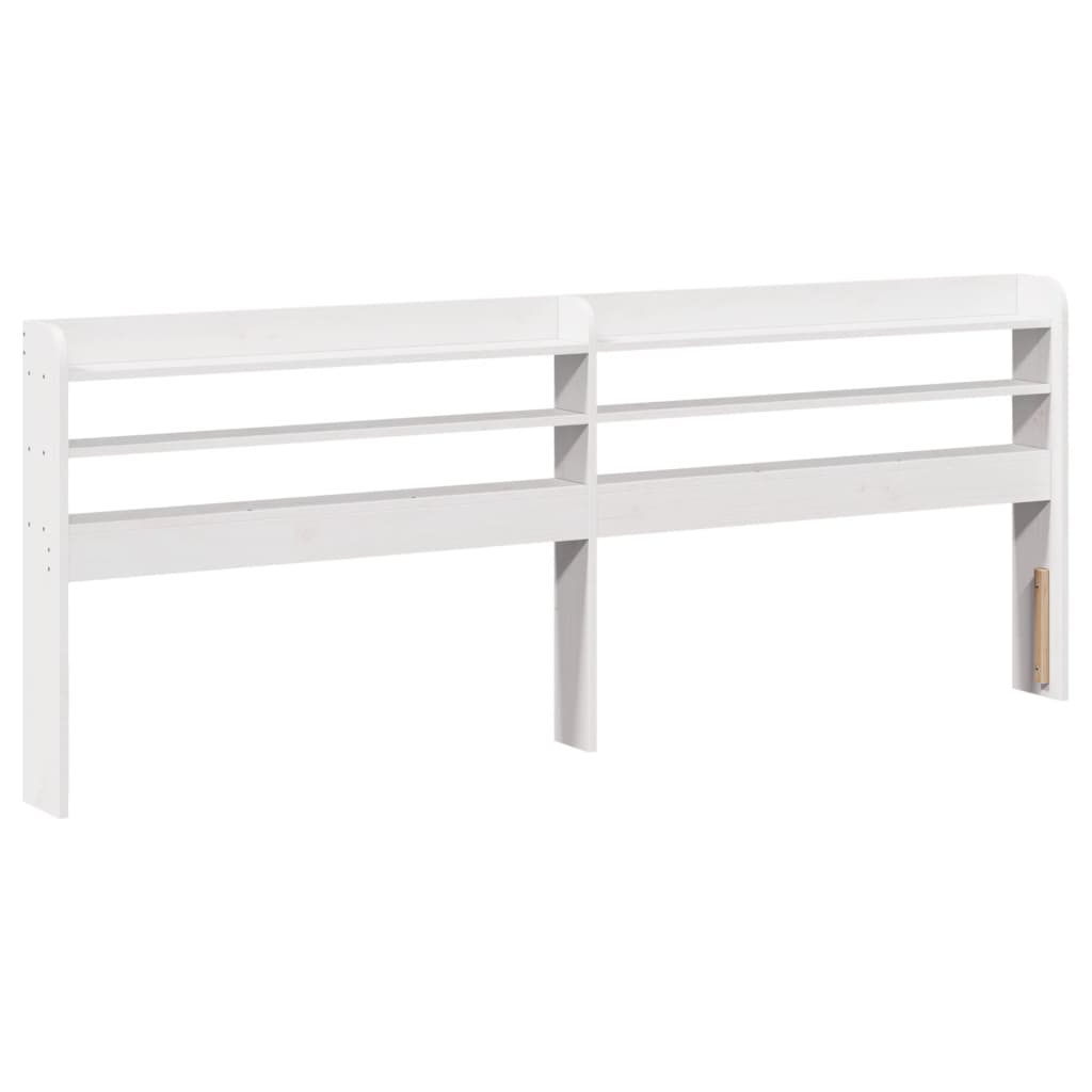 Bed Frame without Mattress White 150x200 cm King Size Solid Wood Pine