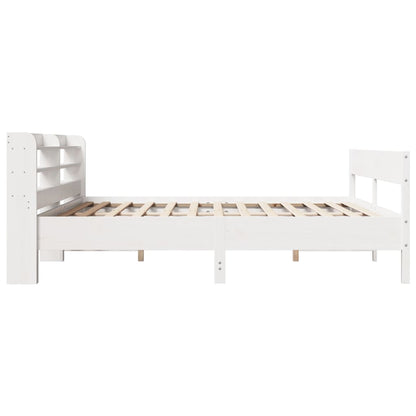 Bed Frame without Mattress White 180x200 cm Super King Solid Wood Pine