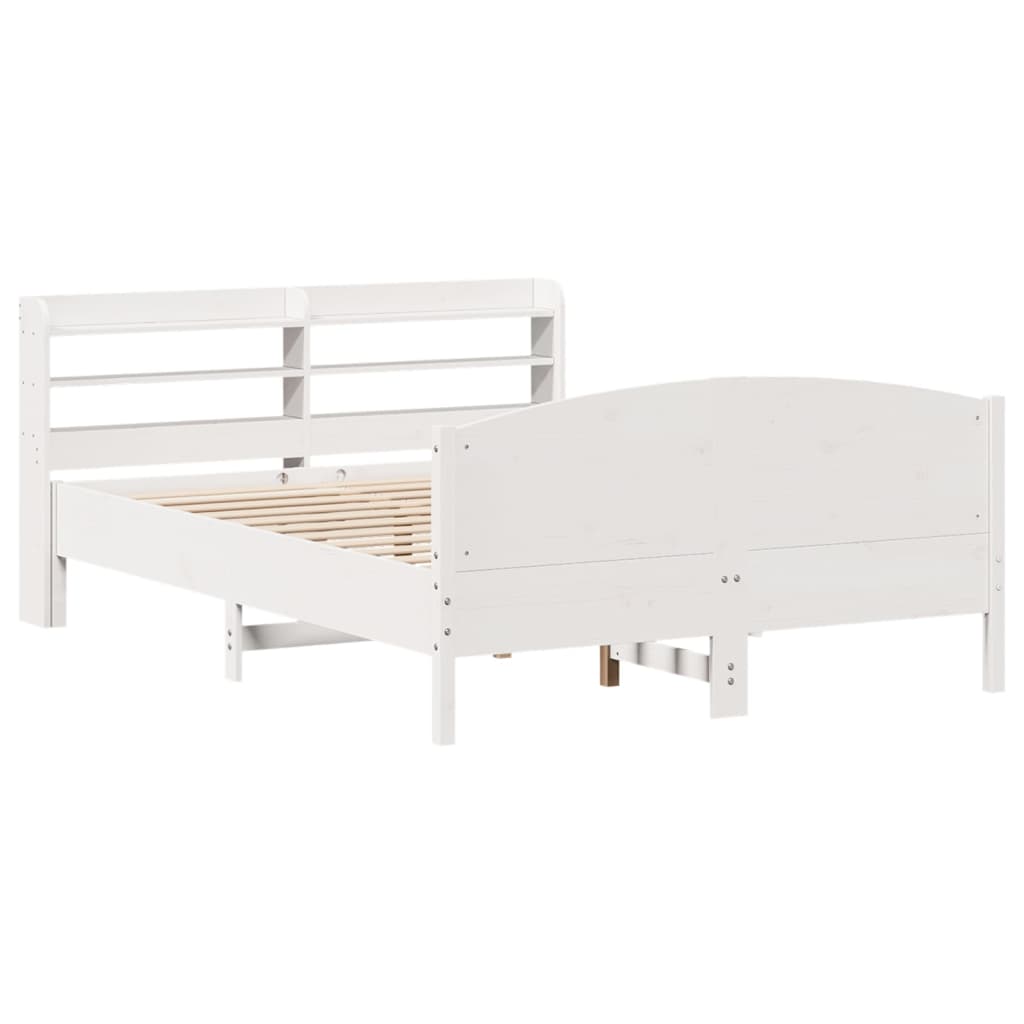 Bed Frame without Mattress White 160x200 cm Solid Wood Pine