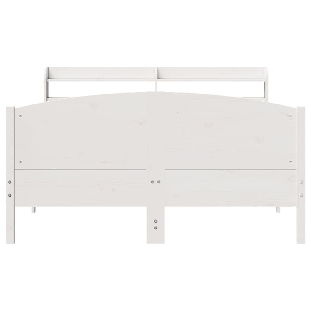 Bed Frame without Mattress White 160x200 cm Solid Wood Pine