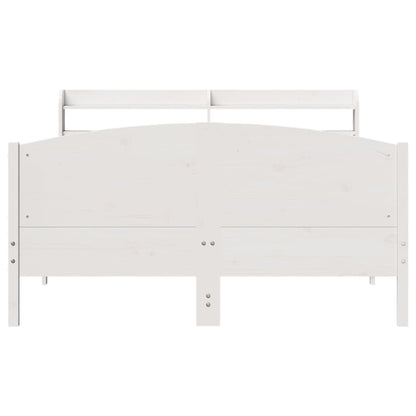 Bed Frame without Mattress White 160x200 cm Solid Wood Pine