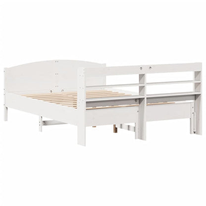 Bed Frame without Mattress White 160x200 cm Solid Wood Pine