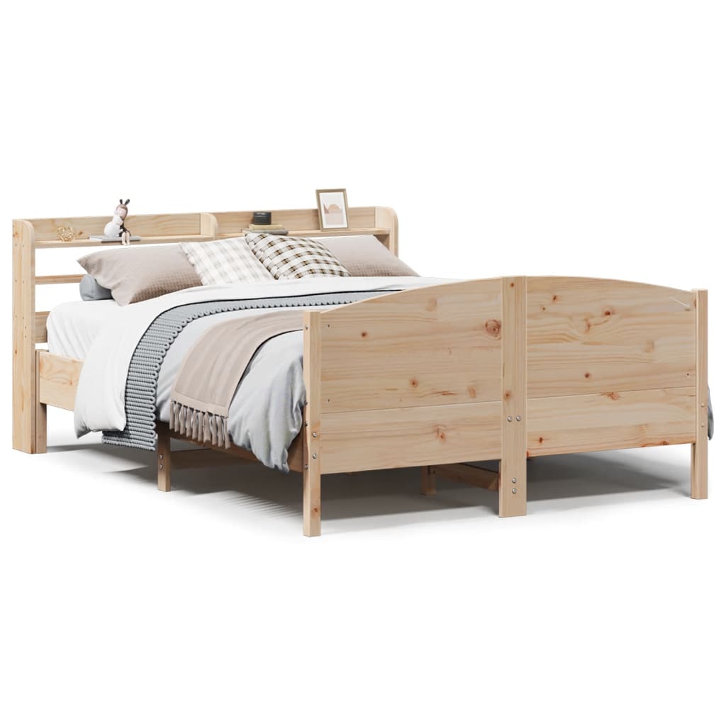 Bed Frame without Mattress 150x200 cm King Size Solid Wood Pine