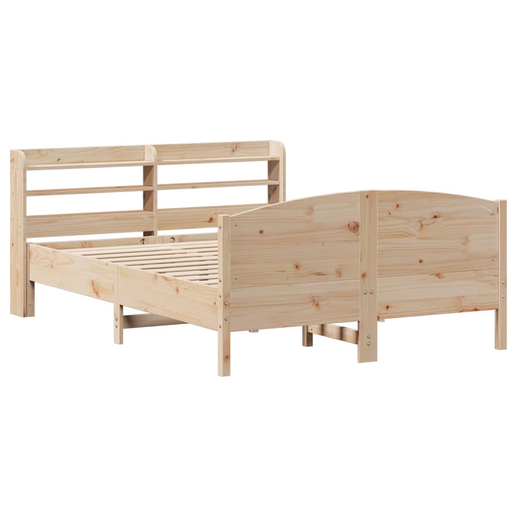 Bed Frame without Mattress 150x200 cm King Size Solid Wood Pine