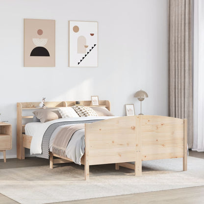 Bed Frame without Mattress 150x200 cm King Size Solid Wood Pine