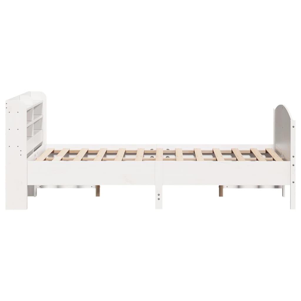 Bed Frame without Mattress White 120x200 cm Solid Wood Pine