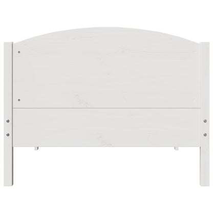 Bed Frame without Mattress White 90x200 cm Solid Wood Pine