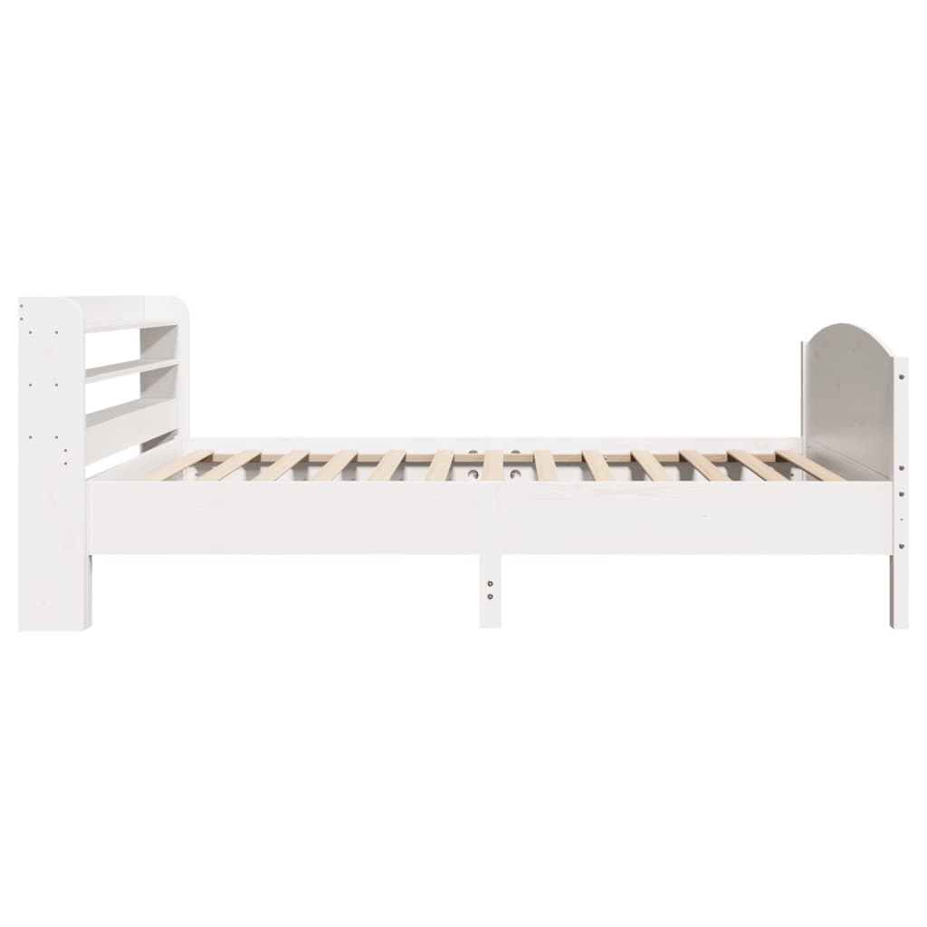 Bed Frame without Mattress White 90x200 cm Solid Wood Pine