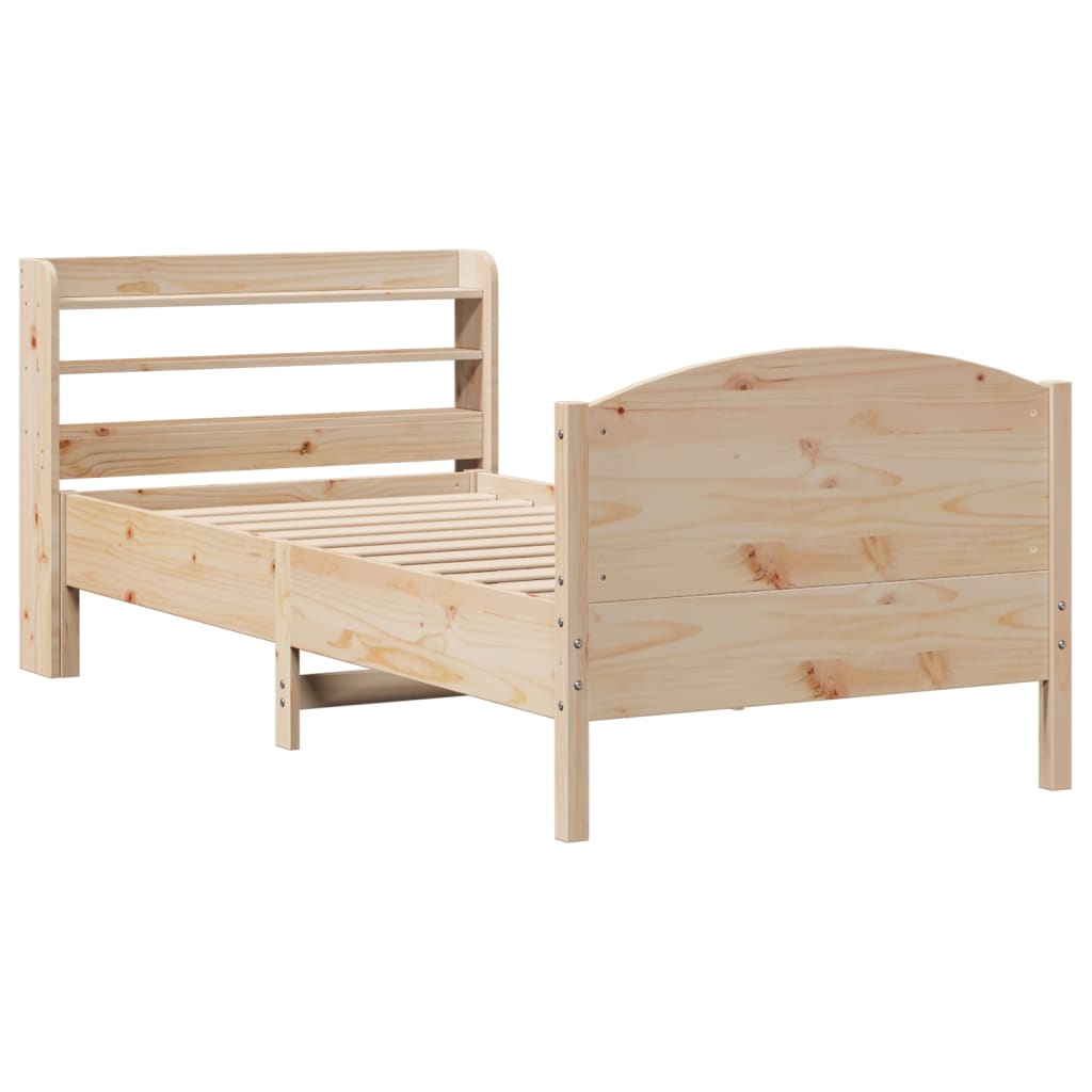 Bed Frame without Mattress 90x190 cm Single Solid Wood Pine