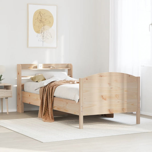 Bed Frame without Mattress 90x190 cm Single Solid Wood Pine