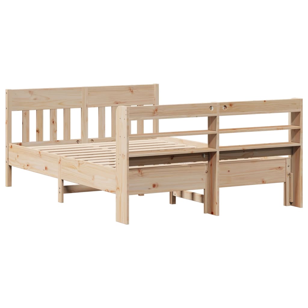 Bed Frame without Mattress 150x200 cm King Size Solid Wood Pine