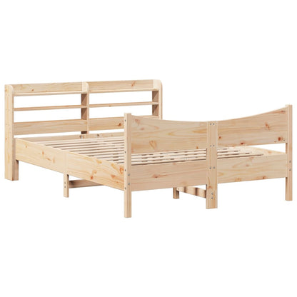 Bed Frame with Headboard 120x190 cm Small Double Solid Wood Pine