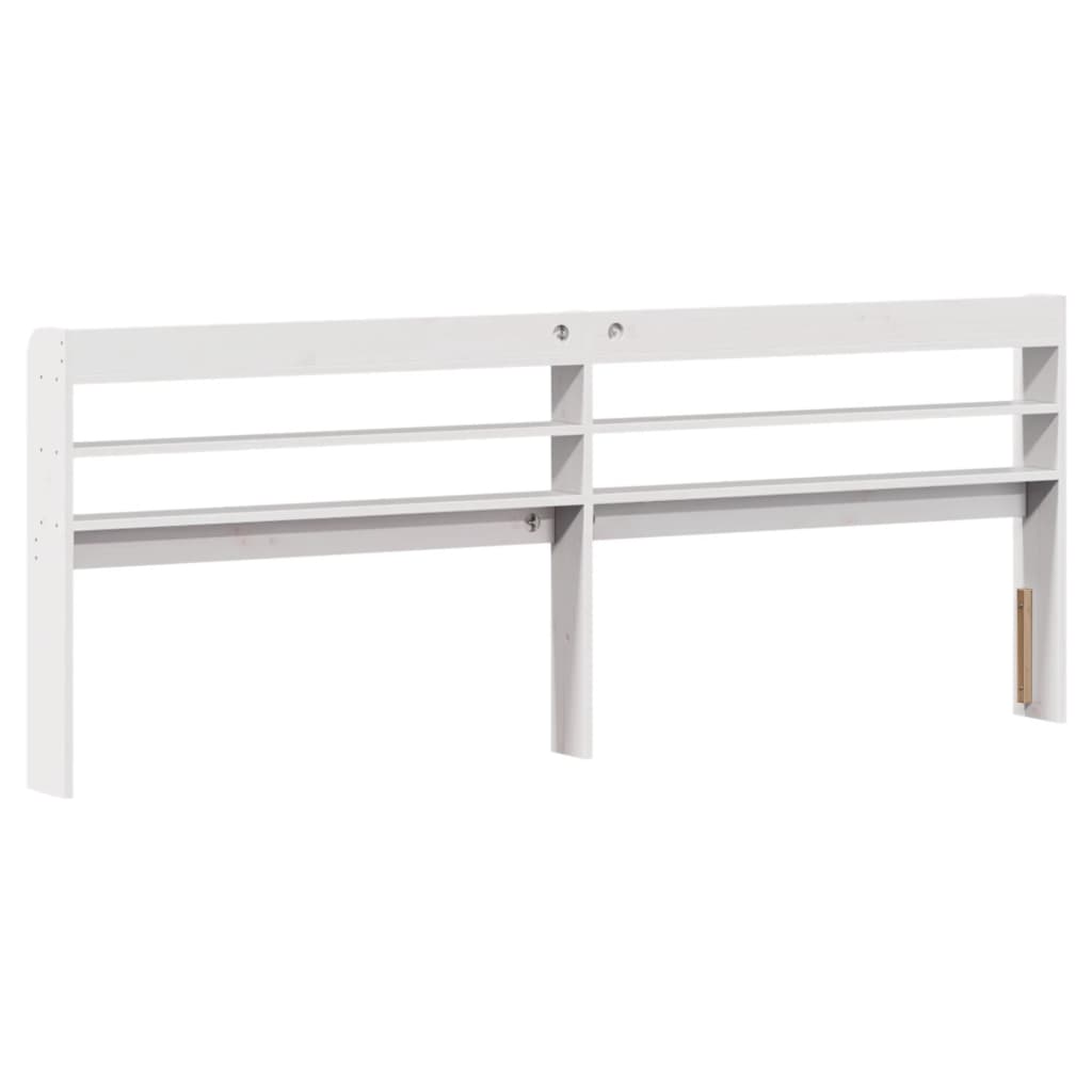 Bed Frame without Mattress White 200x200 cm Solid Wood Pine