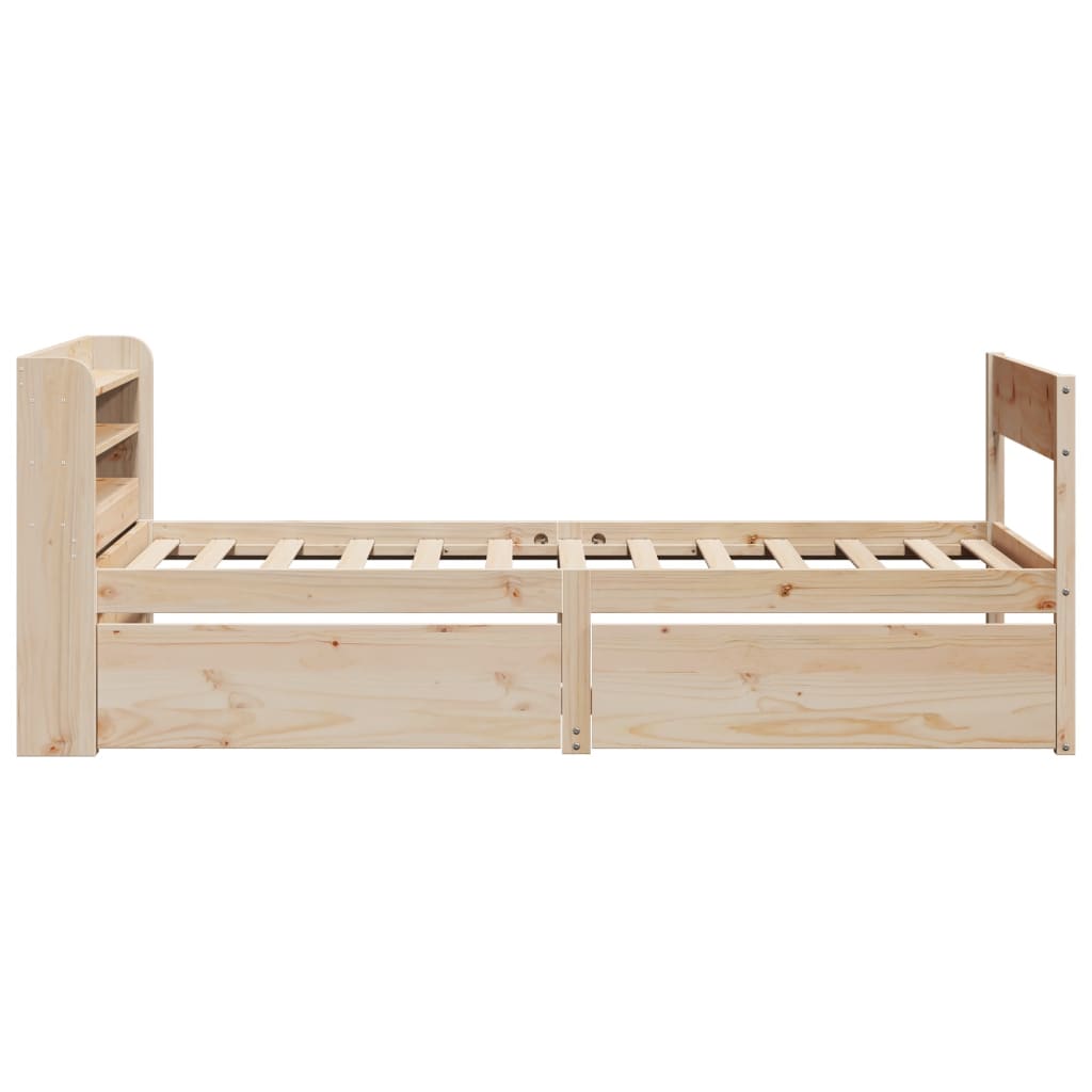 Bed Frame without Mattress 100x200 cm Solid Wood Pine