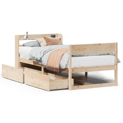 Bed Frame without Mattress 90x190 cm Single Solid Wood Pine