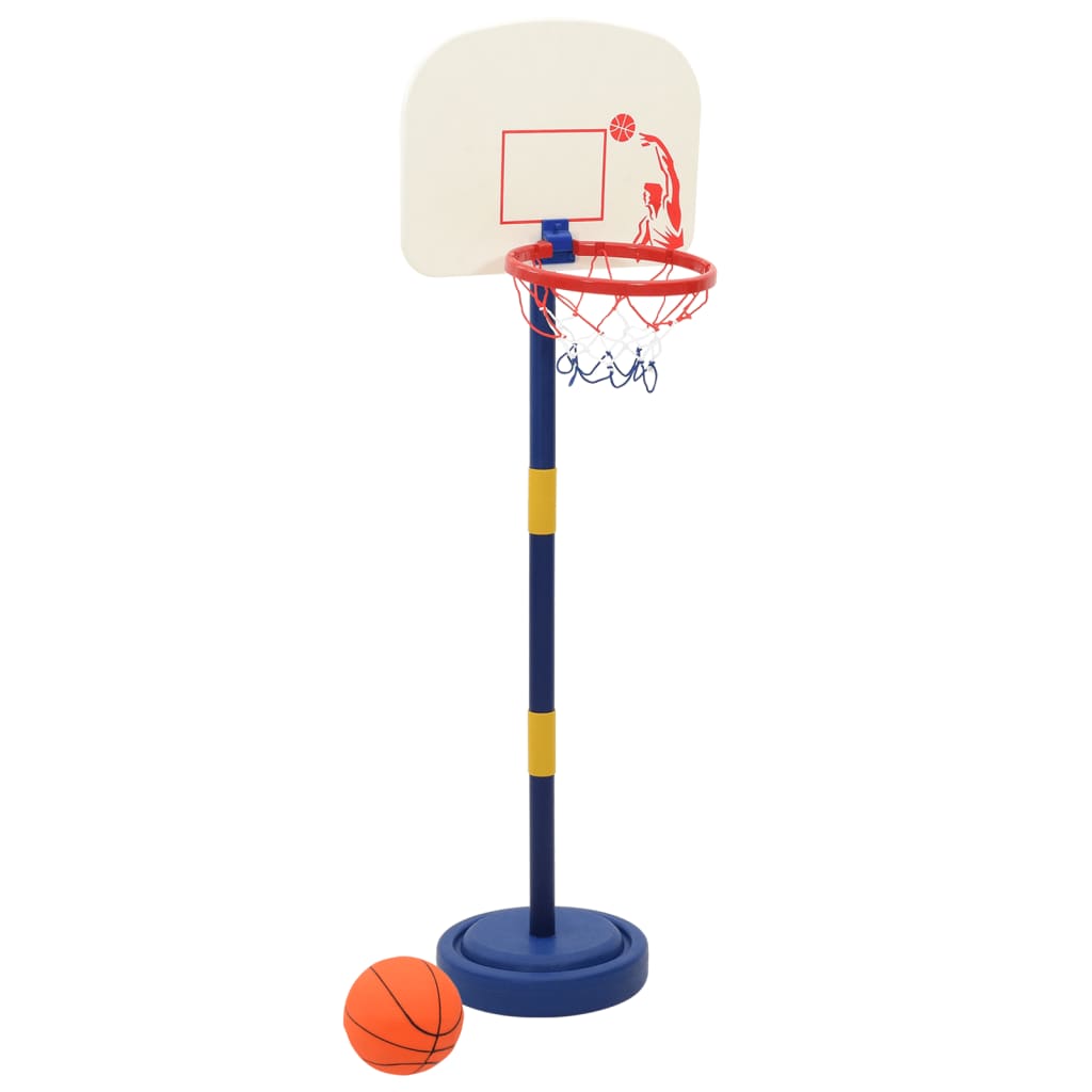 Basketball Stand with Ball and Pump Adjustable Height 90/121 cm