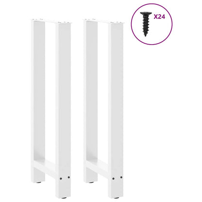 Coffee Table Legs White 2 pcs 50x(100-101) cm Steel