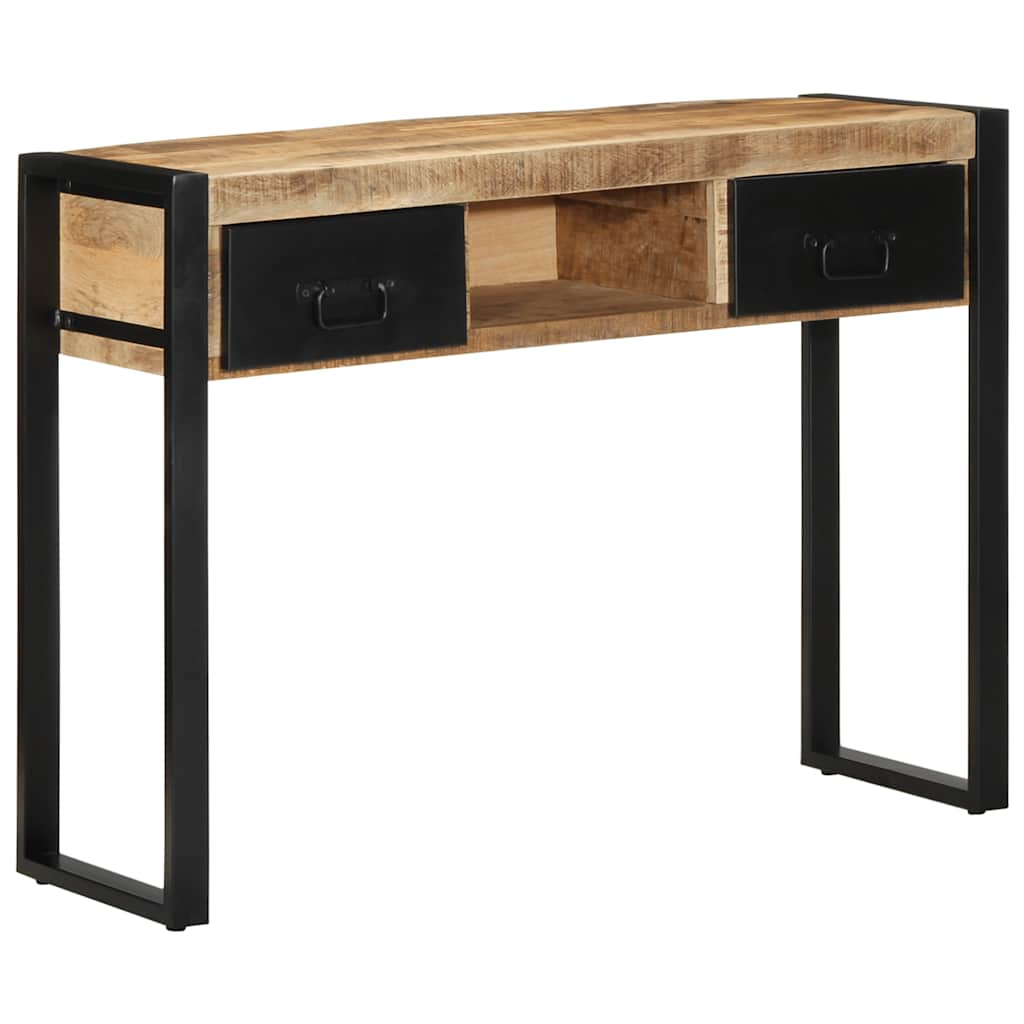 Console Table 100x35x75 cm Solid Rough Wood Mango