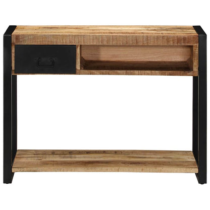 Console Table 100x35x75 cm Solid Rough Wood Mango