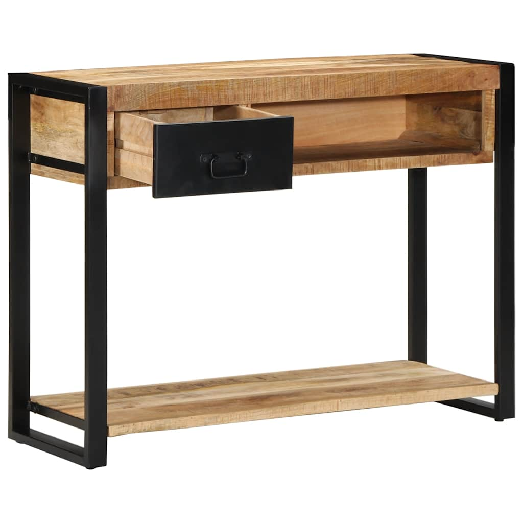 Console Table 100x35x75 cm Solid Rough Wood Mango