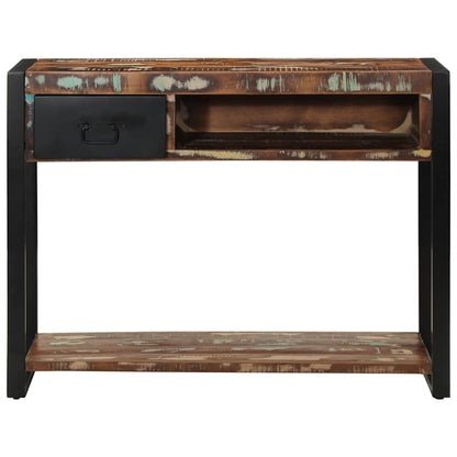 Console Table Multicolour 100x35x75 cm Solid Wood Reclaimed