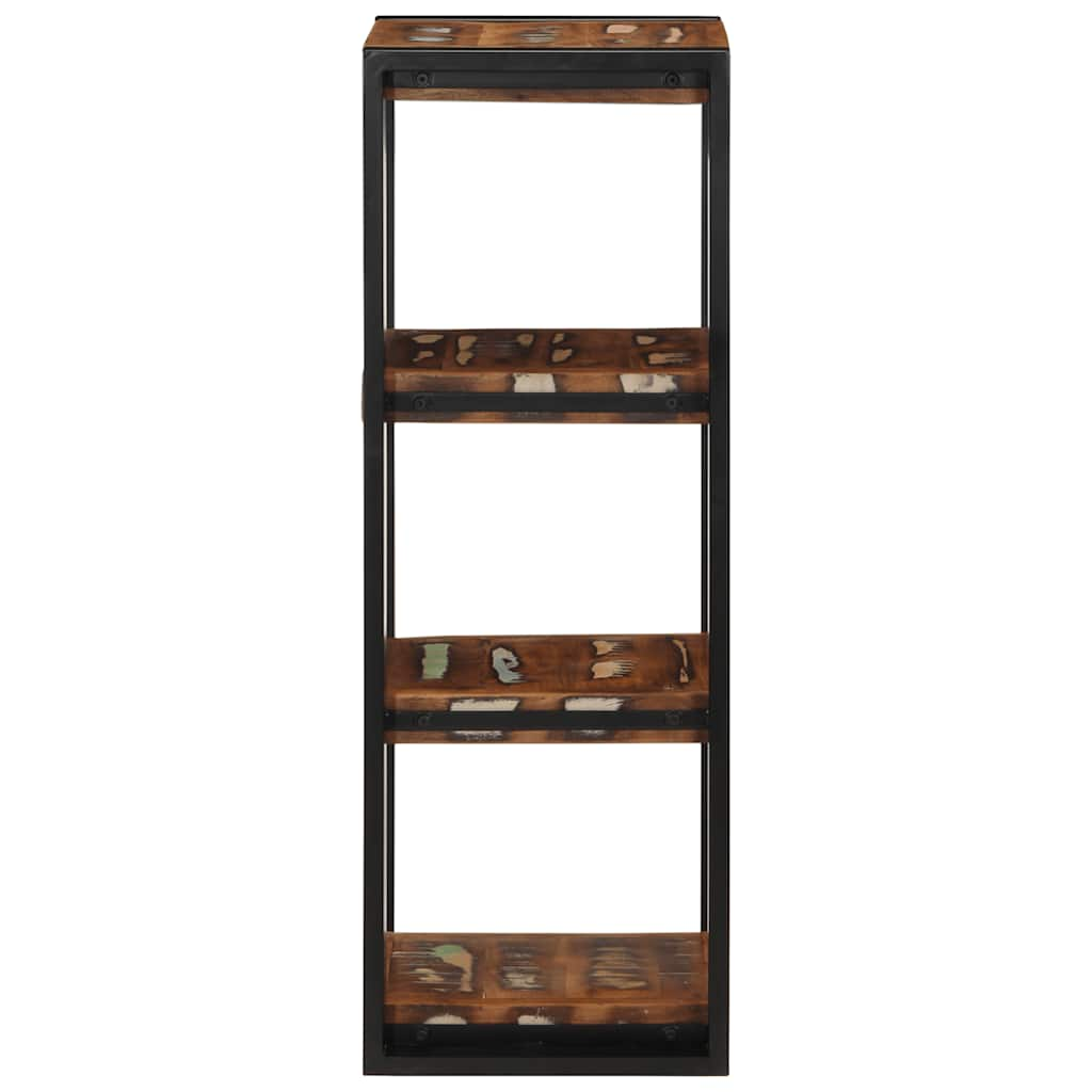 Wall Shelf Multicolour 35x35x100 cm Solid Wood Reclaimed