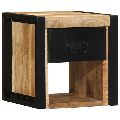 Bedside Cabinet 40x35x40 cm Solid Rough Wood Mango