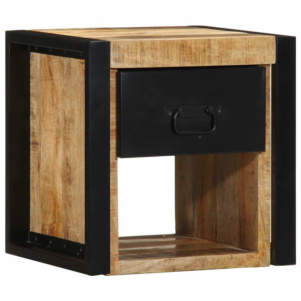 Bedside Cabinet 40x35x40 cm Solid Rough Wood Mango