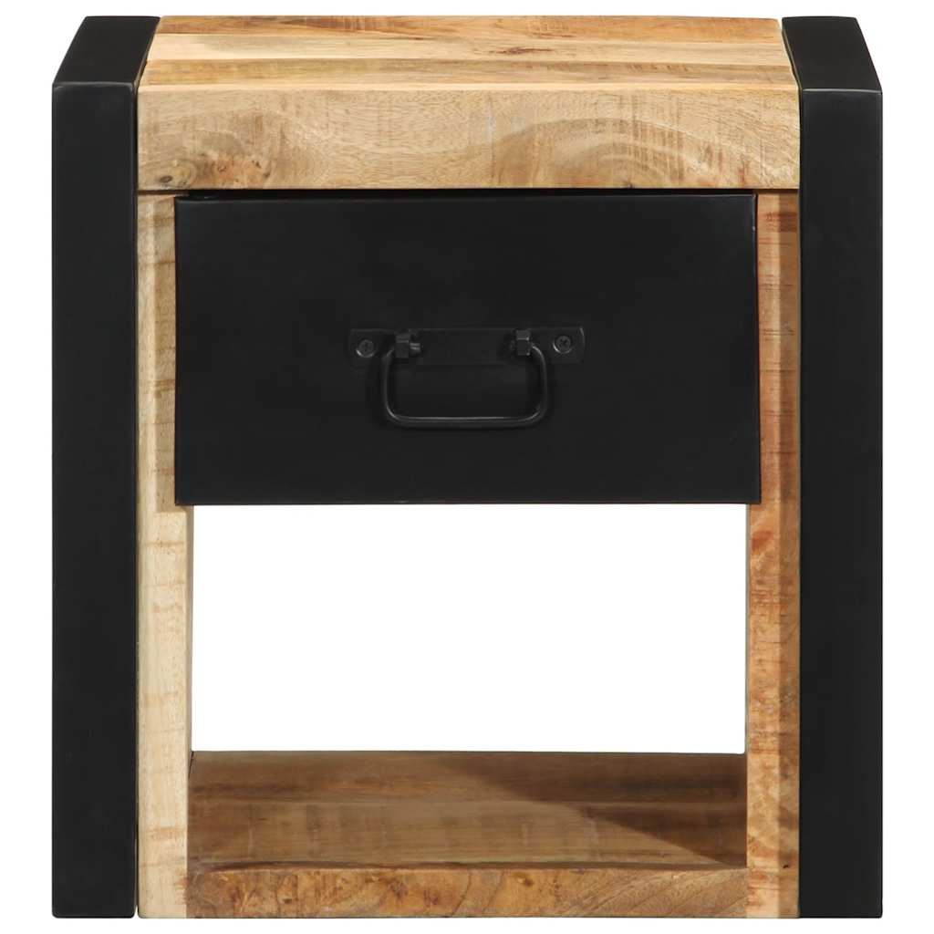 Bedside Cabinet 40x35x40 cm Solid Rough Wood Mango