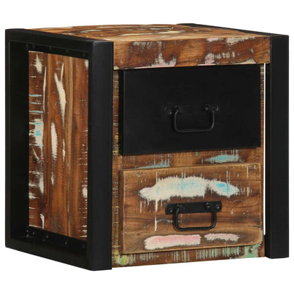 Bedside Cabinet Multicolour 40x35x40 cm Solid Wood Reclaimed