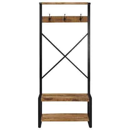 Clothes Rack 80x40x190 cm Solid Rough Wood Mango