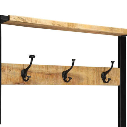 Clothes Rack 80x40x190 cm Solid Rough Wood Mango