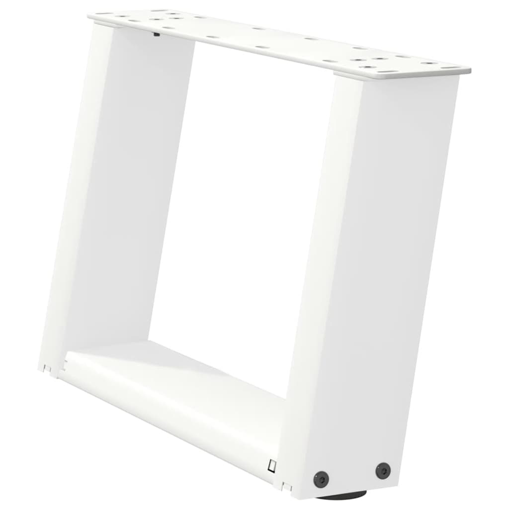 Coffee Table Legs U-Shaped 2 pcs White 40x(30-31) cm Steel