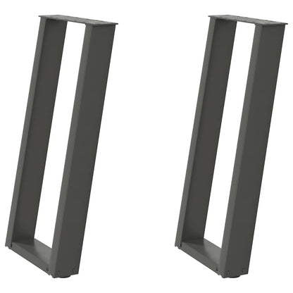 Console Table Legs U-Shaped 2 pcs Anthracite 38x(72-73) cm Steel