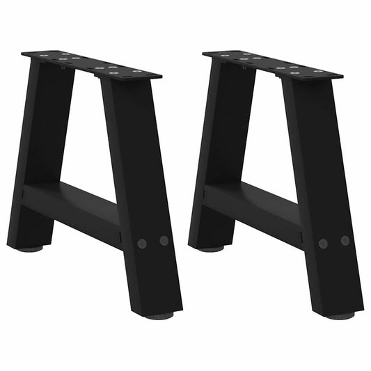 Coffee Table Legs A-Shaped 2 pcs Black 40x(30-31) cm Steel