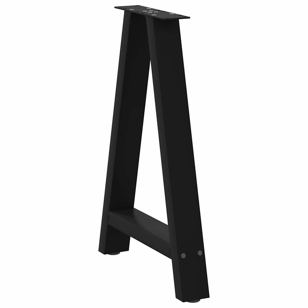 Coffee Table Legs A-Shaped 2 pcs Black 50x(72-73) cm Steel