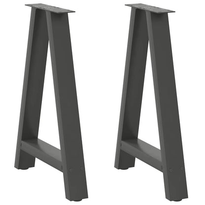 Coffee Table Legs A-Shaped 2 pcs Anthracite 50x(72-73) cm Steel