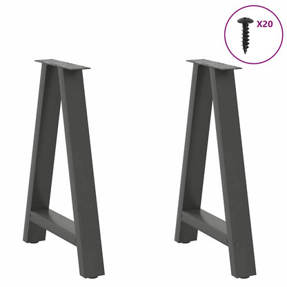 Coffee Table Legs A-Shaped 2 pcs Anthracite 50x(72-73) cm Steel