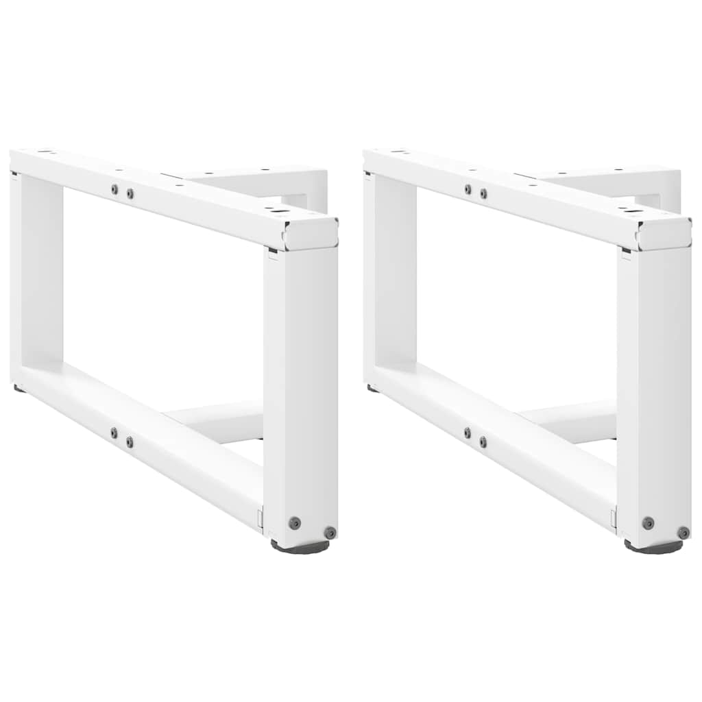 Coffee Table Legs T-Shaped 2 pcs White 70x25x(30-31) cm Steel