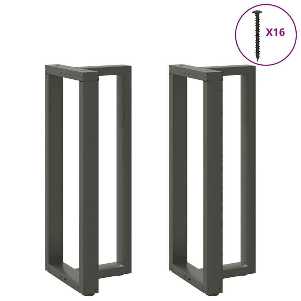 Bar Table Legs T-Shaped 2 pcs Anthracite 50x35x(101-102) cm Steel